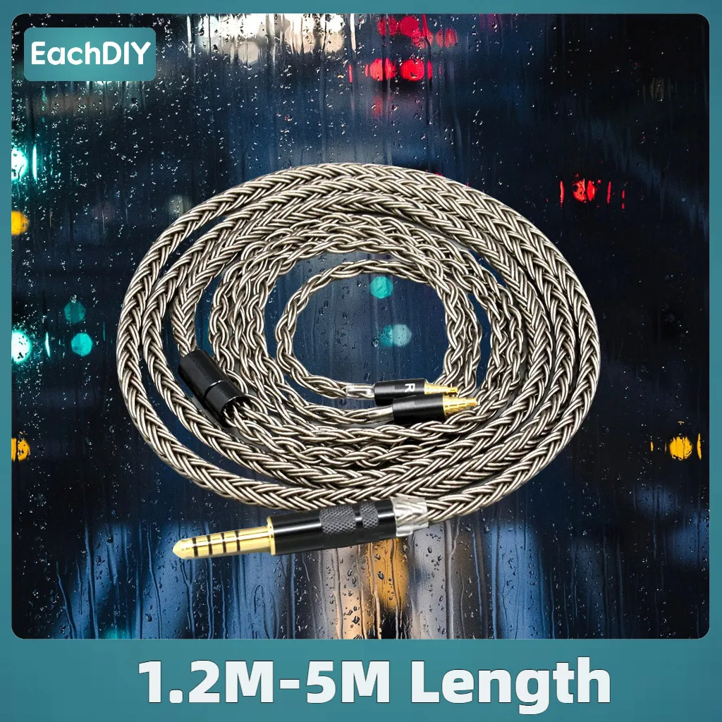 

16 Core Earphone Cable For Sennheiser IE40 Pro IE40pro Grey Silver plated 8850