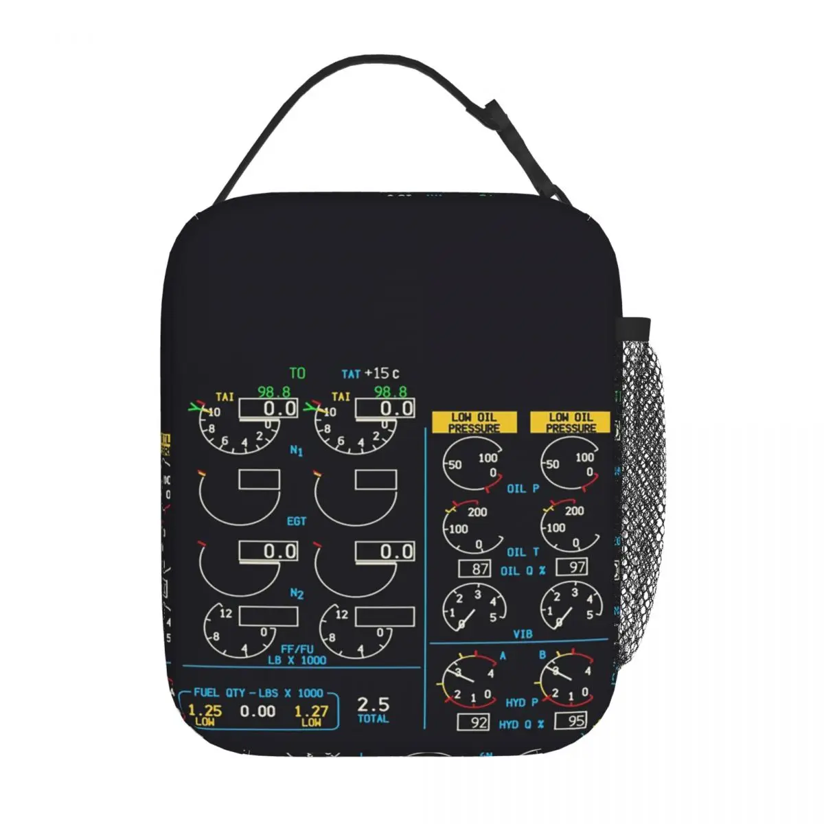 BOEING 737 NG ENGINE INSTRUMENT PANEL Insulated Lunch Bag for Women Children Portable Food Boxes Thermal Lunch Box Tote