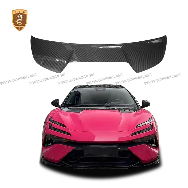 CSS Special Design OEM Style Dry Carbon Fiber Engine Hood Vent Moldings For Lotus Emeya 2024 Exterior Bonnet Cover Trim Strips