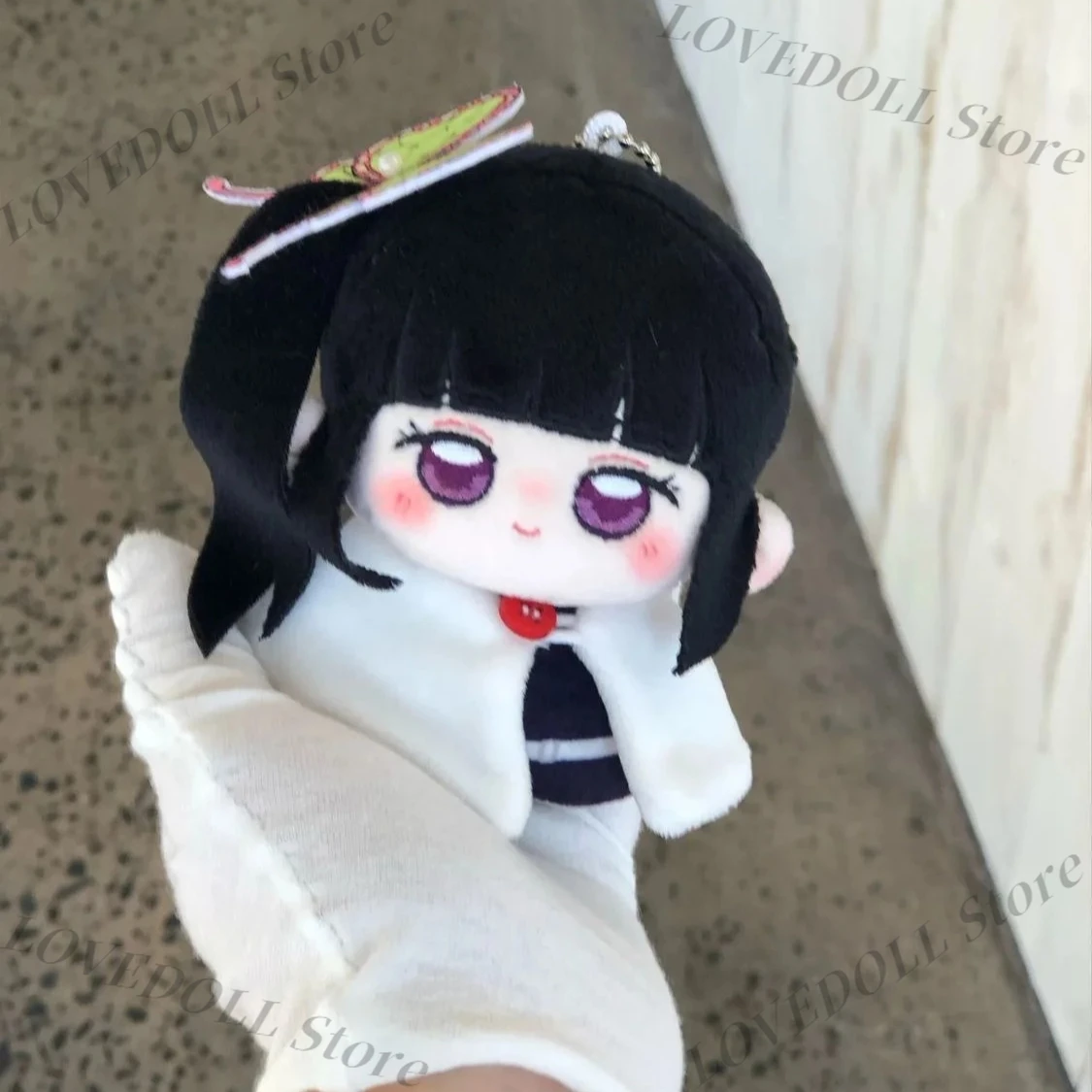 

Аниме роль Kochou Shinobu Tsuyuri Kanawo косплей плюшевая хлопковая кукла Nunu тело куклы кулон игрушки плюшевый подарок 10 см