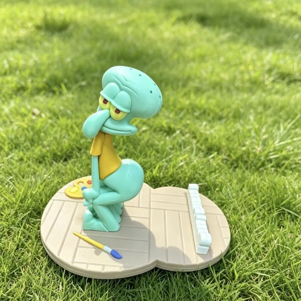 SpongeBob Squidward Phone Holder Stand Funny Abstract Cartoon Desk Decor Birthday Gift - view 5