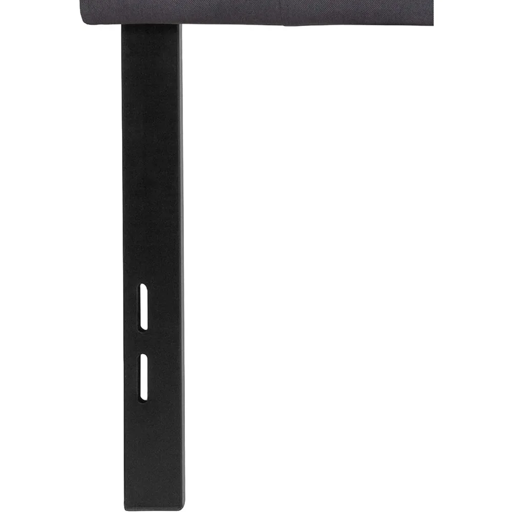 EMMA + OLIVER لوح رأسي منجد مبطن بالحجم الكامل من قماش رمادي داكن