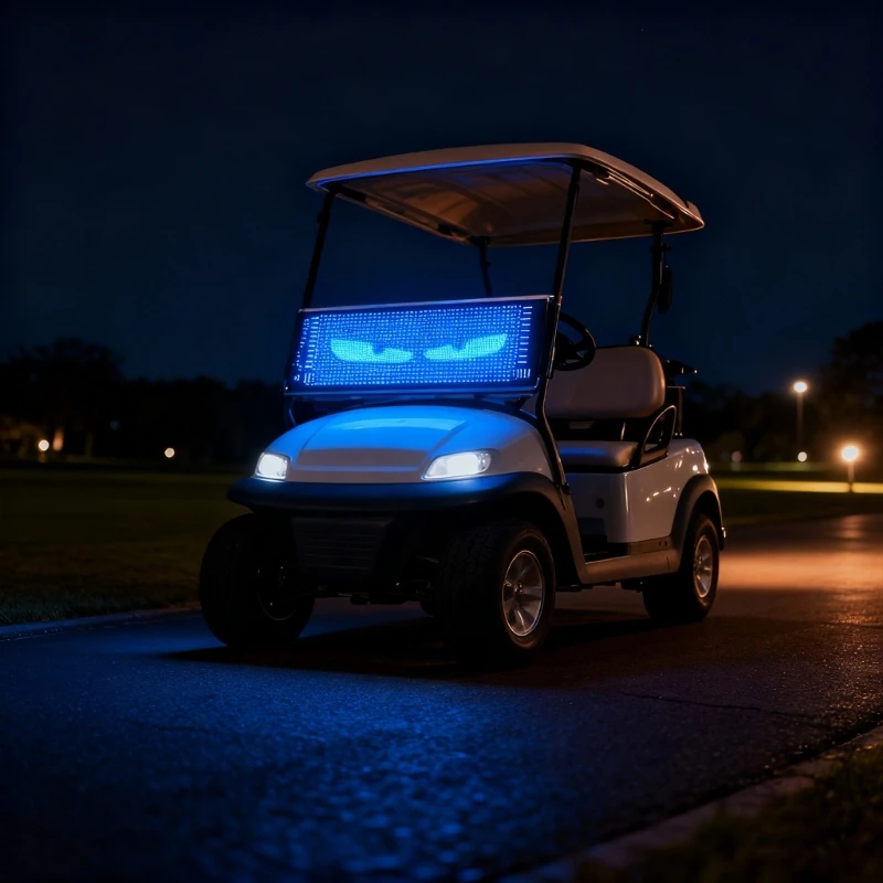 M5TC Golfing Cart LED Signage With DIY Visuals 3 Second Update Flexible Water Resistant Plan