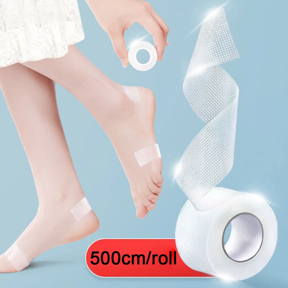 1 Roll Anti-Wear PE Heel Sticker Tape Heel Patch Protector Waterproof First Aid Blister Foot Pad Heel Inserts Grips 5M X 2.5CM