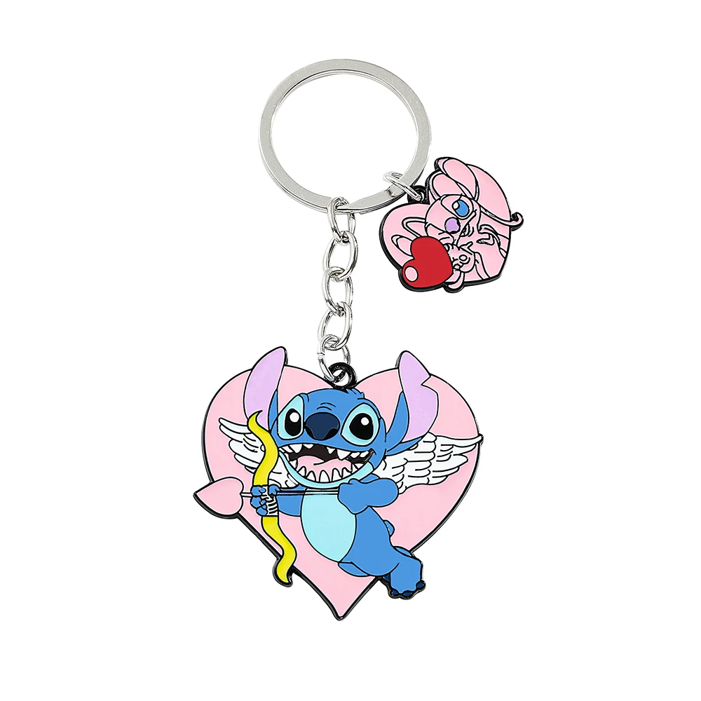 

Cartoon Disney Lilo & Stitch Key Pendant Heart Stitch Backpack Cute Anime Accessory
