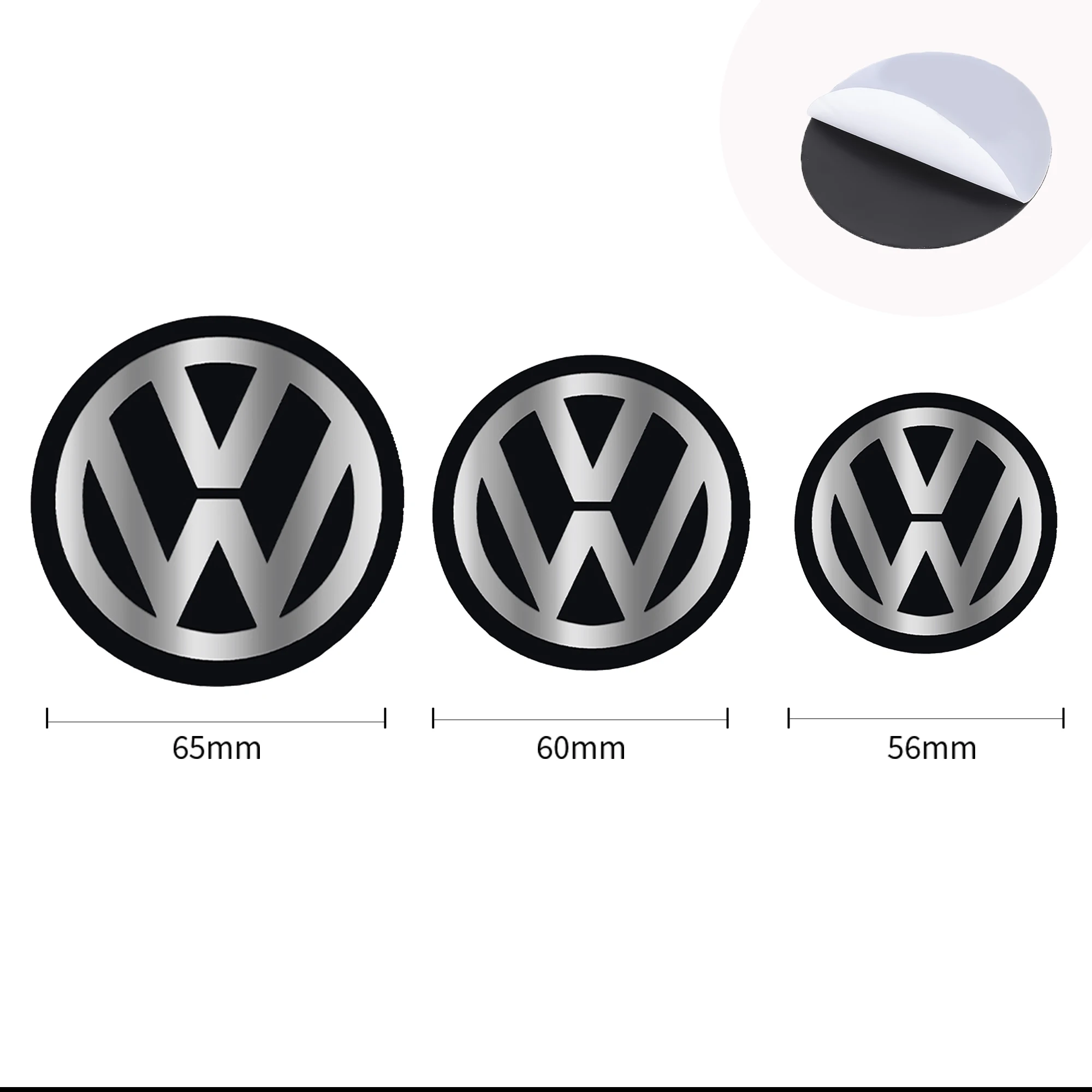 4pcs 56/60/63/65/68mm Car Wheel Center Cover Hub Caps Stickers Accessories For Volkswagen VW Golf 4 Motion Polo Touran TDI R GTI