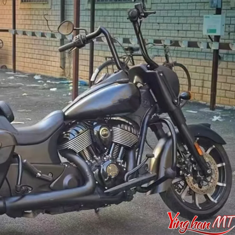 Motorcycle 1-1/2' Ape Hanger Handlebars 12'14'16' High For Indian Chief Classic Dark Horse 116 Vintage Springfield 2014-2024