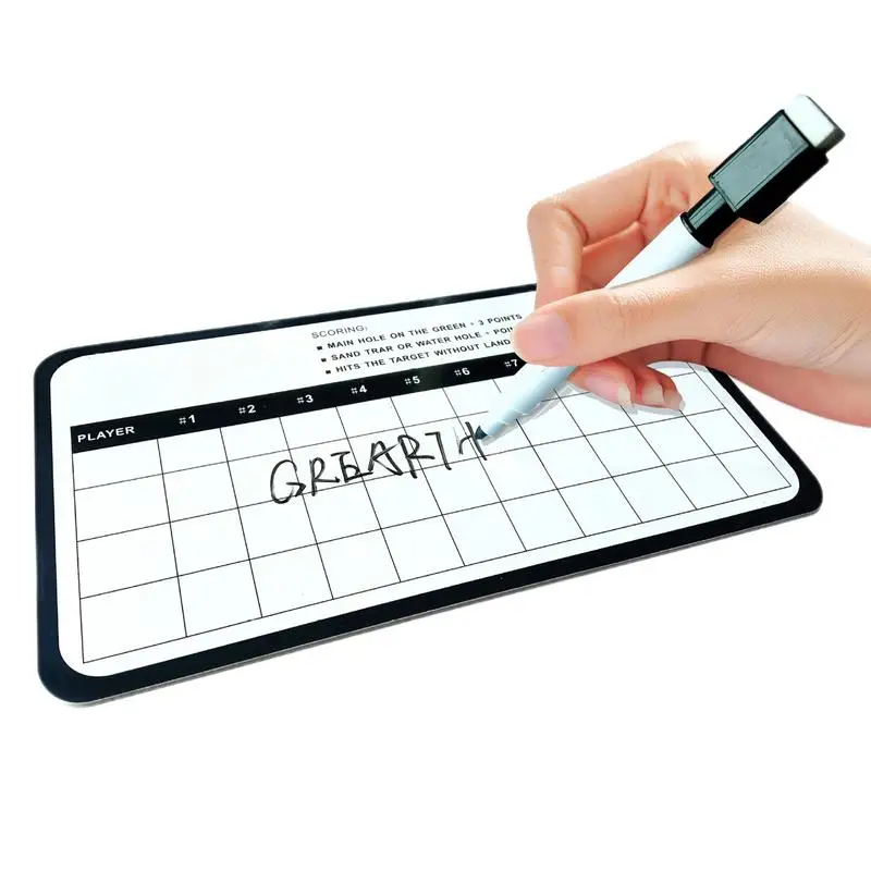 

Golf Scorecard Board Erasable Golf Scorecard Double Sided Reusable Data Record Board Whiteboard Dry Erase Score Card Whiteboard