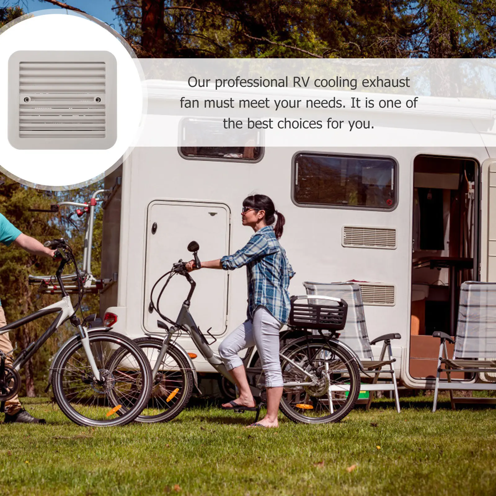 

Universal 12V Rv Exhaust Fan Side Air Vent Ventilation Cooling Fan for Trailer Camper Truck Car Atv Delivery Van Quiet Dustproof
