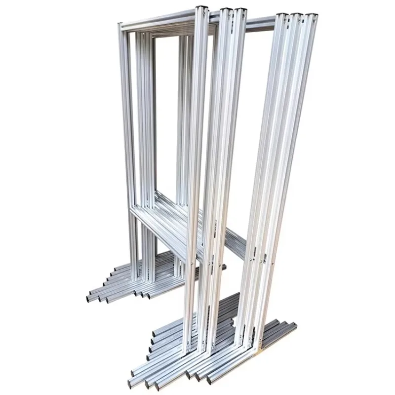 Custom Printed Portable Aluminum Display Stand Banner Frame with T-Slot Aluminum Profile for Exhibition Signage