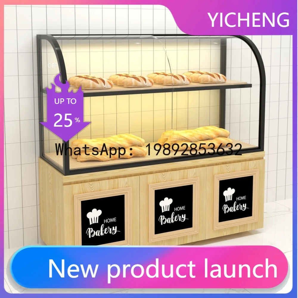 A1  Bakery Display Cabinet Commercial Glass Dessert Showcase Cake Pastry Shelf