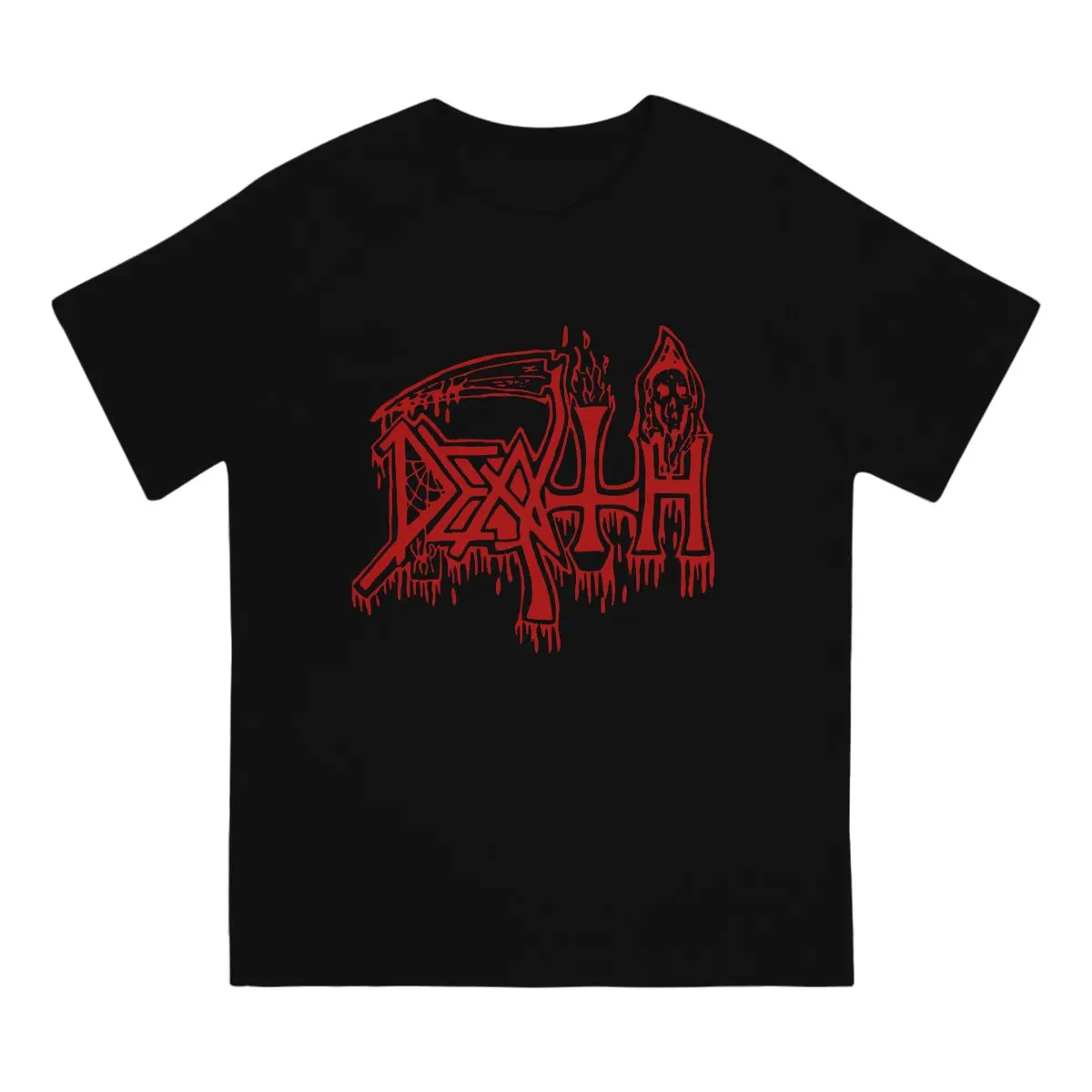 Humorous The Representative Band Of Death Metal T-Shirts Men Round Neck Pure T Shirts Death Metal Short Sleeve