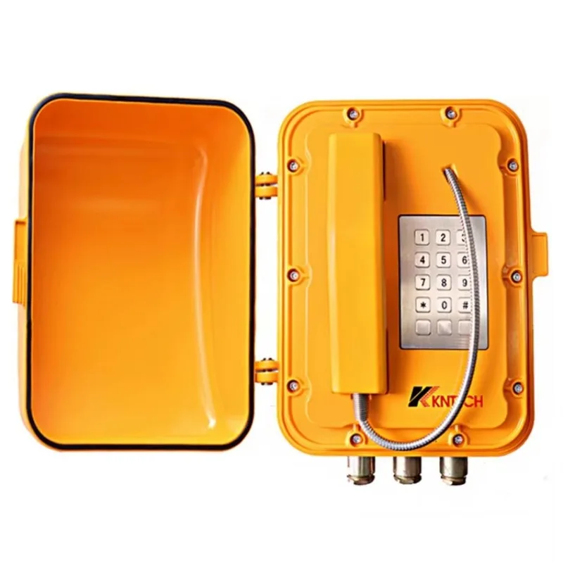 KNTECH Industrial Outdoor ATEX Explosion-Proof Telephone VoIP SIP IP with Sounder Beacon for Oil Corded Telephones