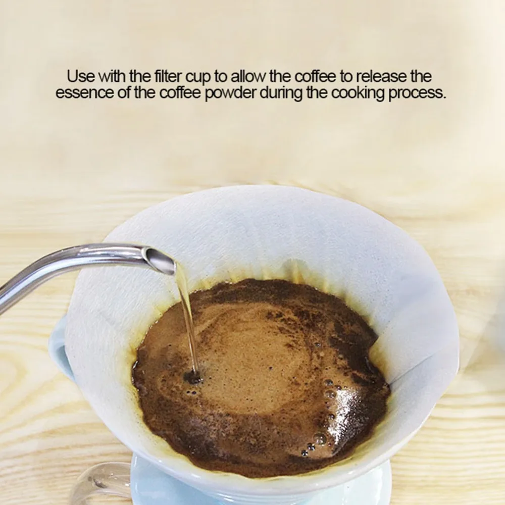 

Набор из 50 белых конических кофейных фильтров из натуральной бумаги, одноразовые, для заваривания методом пуровер, прочные, для капельного кофе