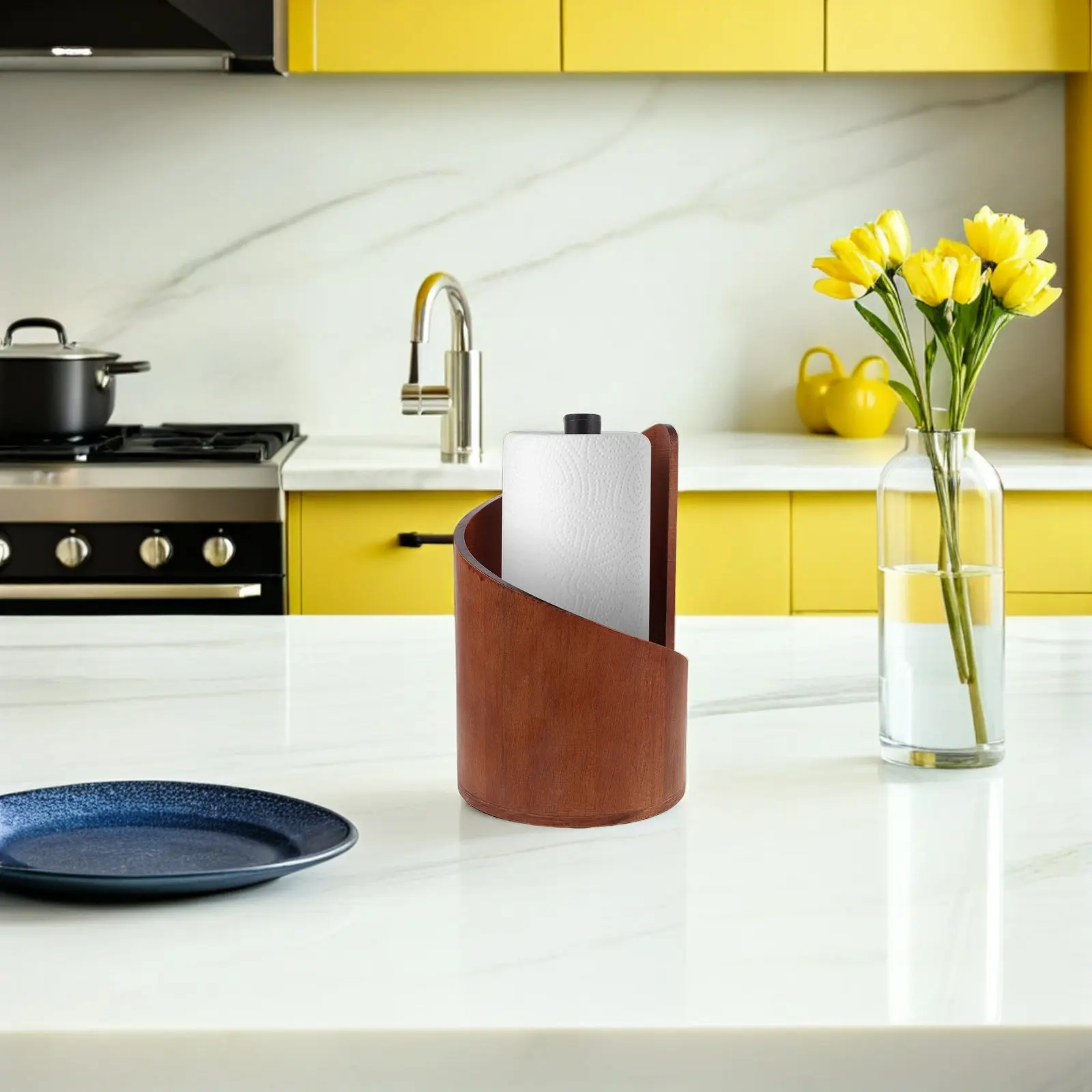 wooden-paper-towel-holder-freestanding-roll-dispenser-stable-anti-slip-base-kitchen-countertop-farmhouse-style-tissue-holder
