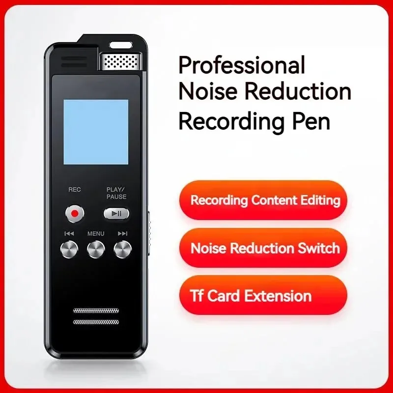 

CENIX Multifunction Audio Voice Recorder Professional Lossless Sound Dictaphone Recording Pen Noise Reductio MP3 Player