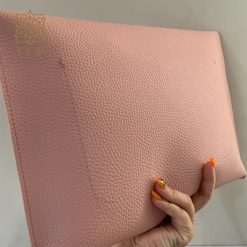 Fashion Pink Clutch Bag Simple Women Ladies Clutch Pu Leather Envelope Clutch Bags Soft Lychee Pattern Purse Hand Bags 2023