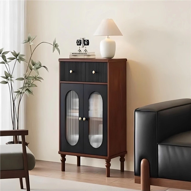 

Retro solid wood edge cabinets, household lockers, living room drawer high cabinets, storage lockers