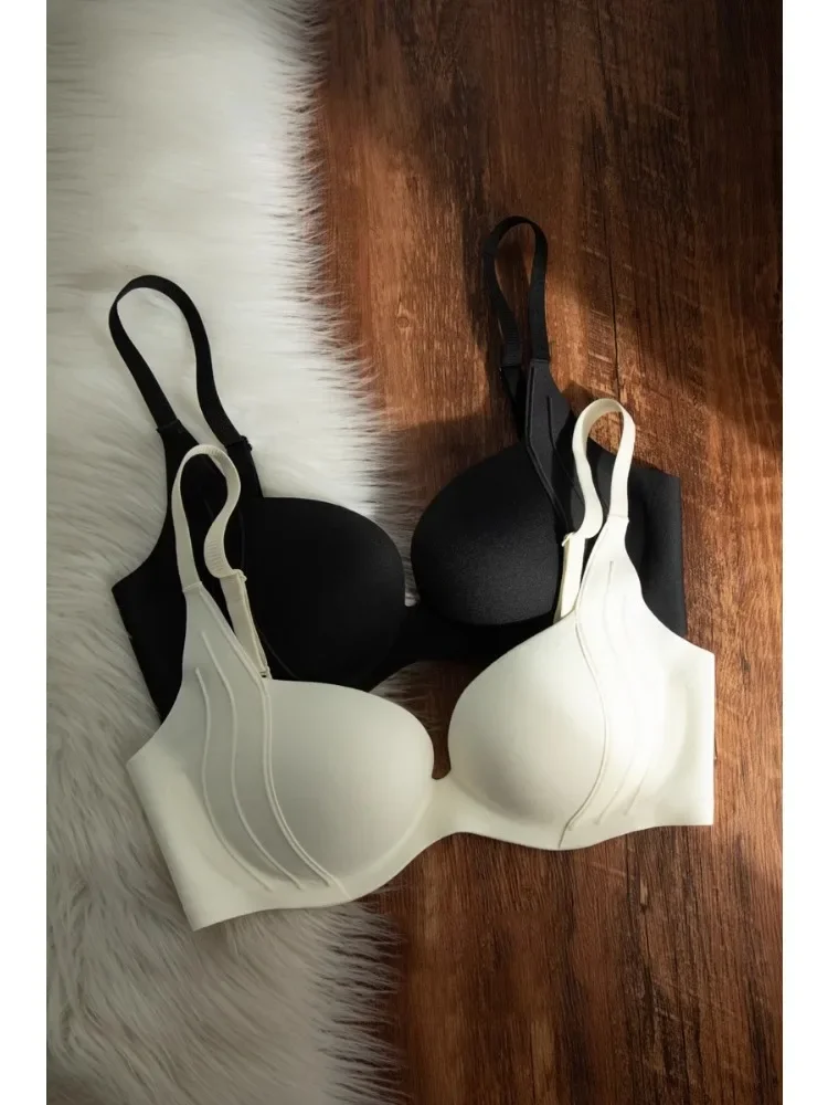MOYISU Wireless Push Up Bra for Small Chest - Anti Sagging Lift Bralette Women, Seamless Comfort Eve