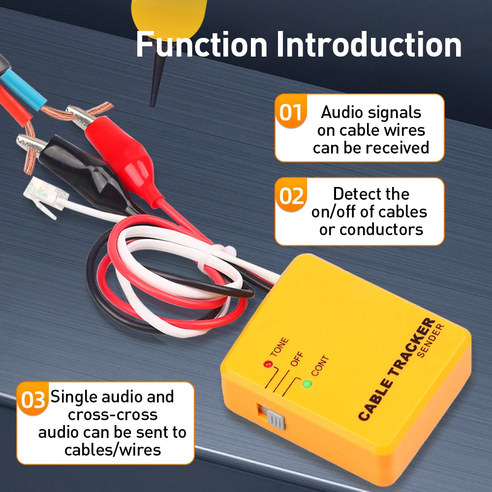 Natalink RJ11 Network Cable Finder Wire Tracker Short Circuit Tester for LAN Ethernet Telephone Line Continuity Tester