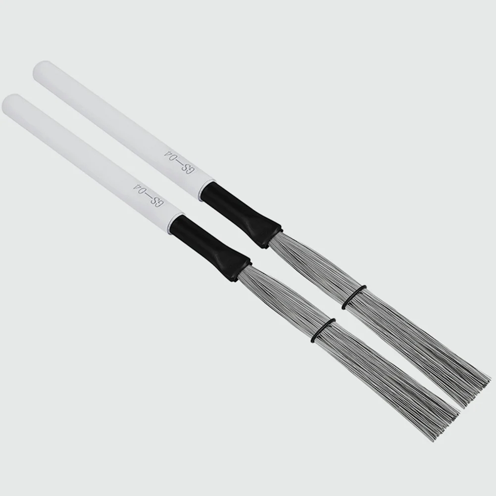 

1Pair Drum Wire Brushes Maple Wooden Handle Multipurpose Drum Brush for Percussion Instrument Jazz Drums Beginners Kids Adults