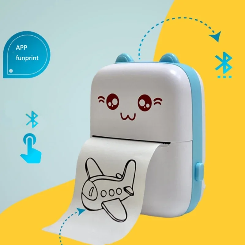 Meow Mini Label Printer Thermal Portable Printers Stickers Paper Inkless Wireless Impresora Portátil 200dpi Android IOS 57mm New