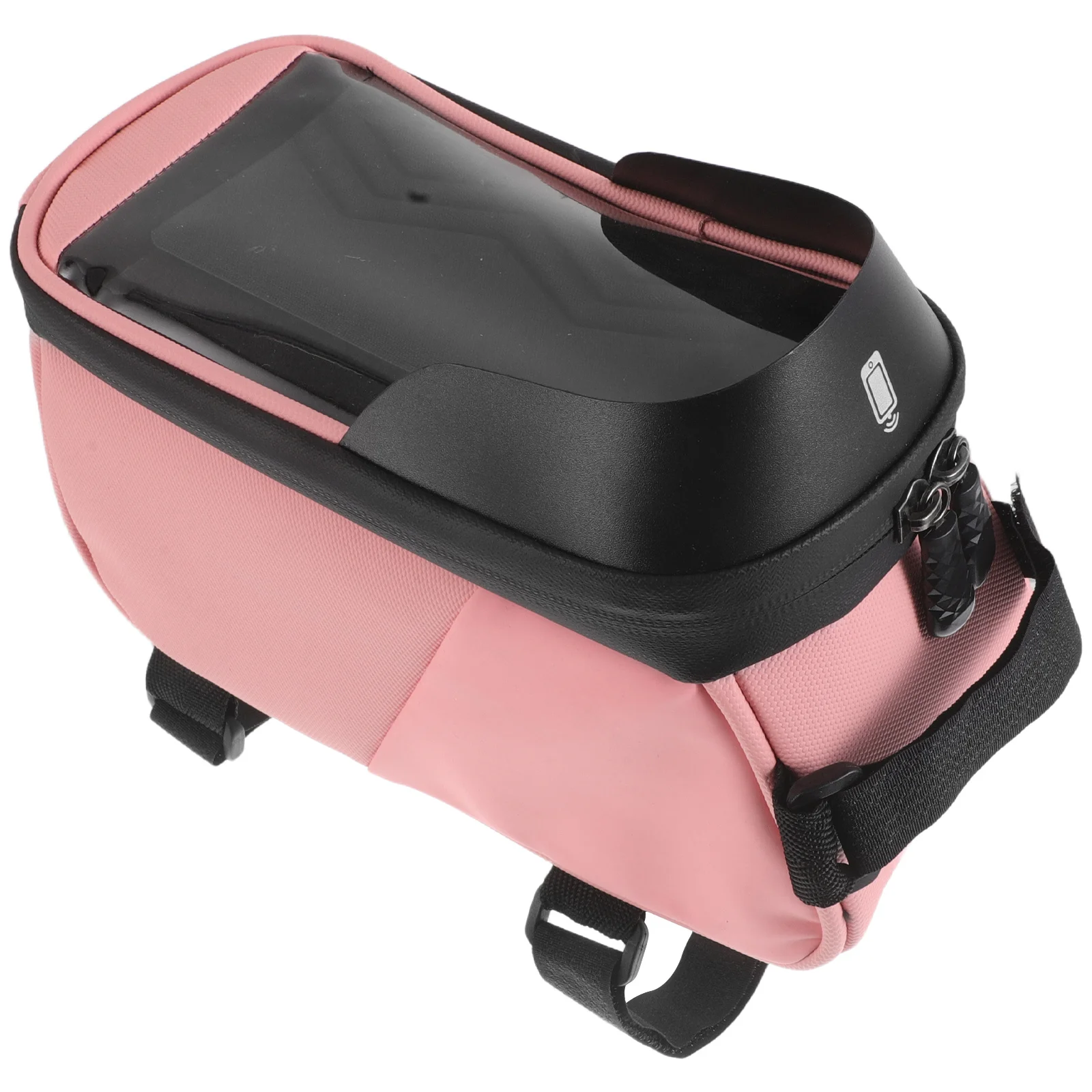 حقيبة دراجة مقاومة للماء مع حامل هاتف، حقيبة تثبيت بإطار أمامي متعدد الوظائف لملحقات الدراجة المتوافقة حتى 6.5 بوصة