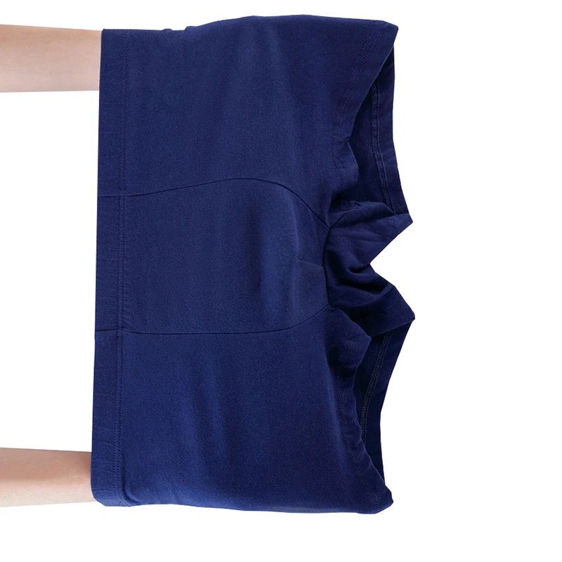 4 قطعة/المجموعة 100% القطن ملابس داخلية للرجال منتصف العمر وكبار السن سراويل بوكسر تنفس لينة الرجال السروال حجم كبير L-7XL