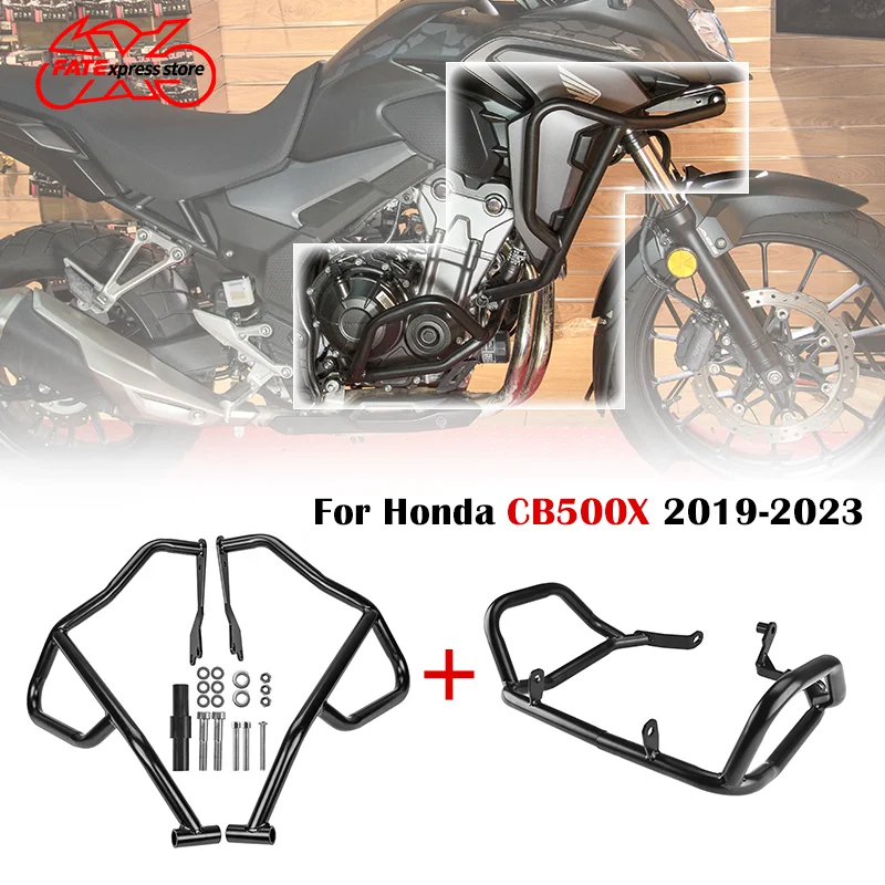 

For Honda CB500X Crash Bar Engine Gurad Bumper Frame Fairing Protector Highway CB 500X 2019-2024 2023