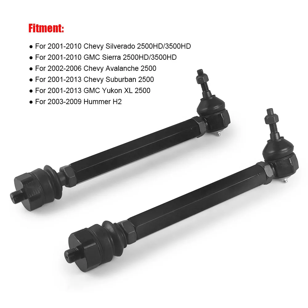 Heavy Duty Tie Rods For Chevy Silverado For GMC Sierra 2500HD 3500HD 2001-2010 For 6.6 Duramax Diesel