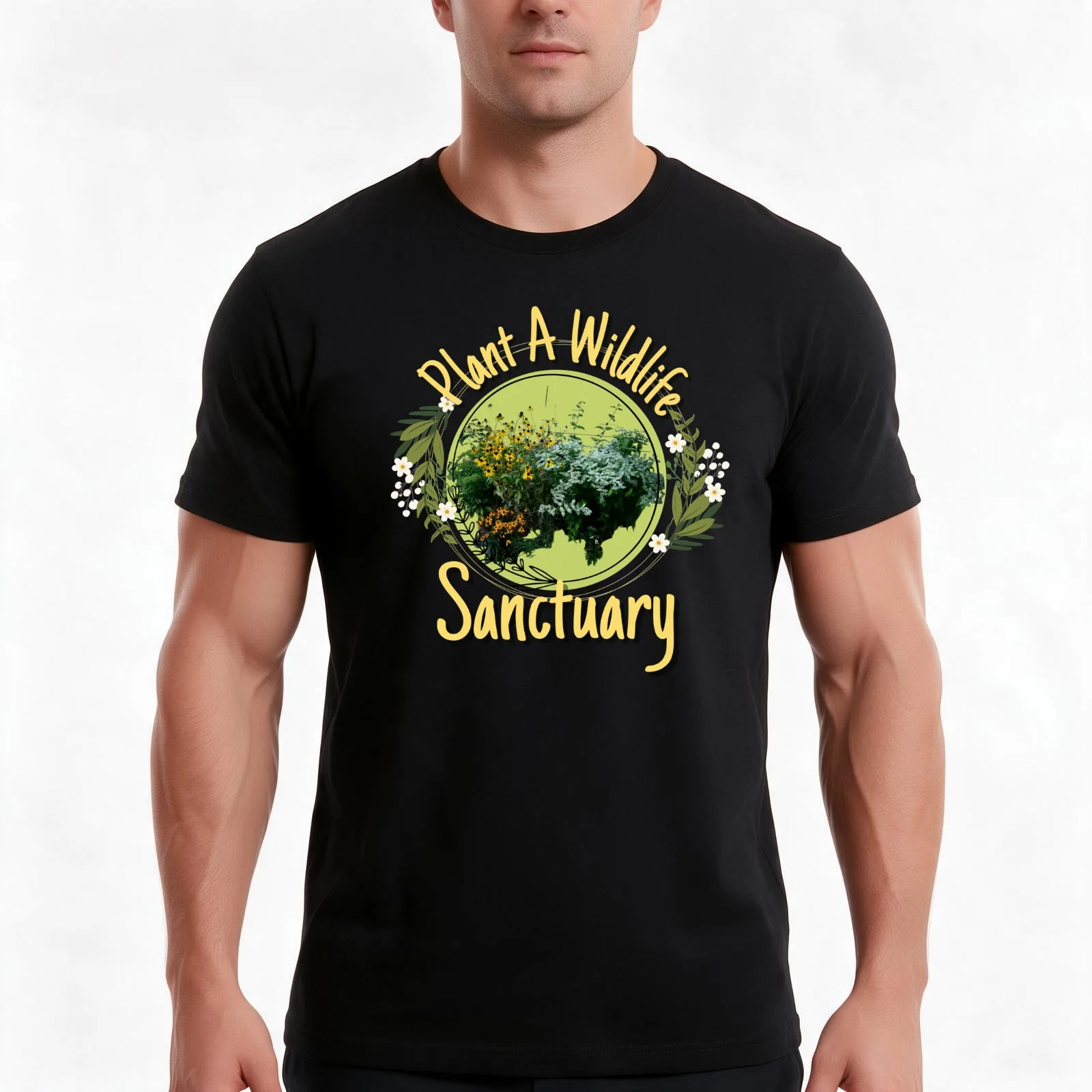 Plant A Wildlife Sanctuary In Your Yard Design T-Shirt Summer Casual Cotton Tee Oversized Streetwear Tops Unisex Men Women