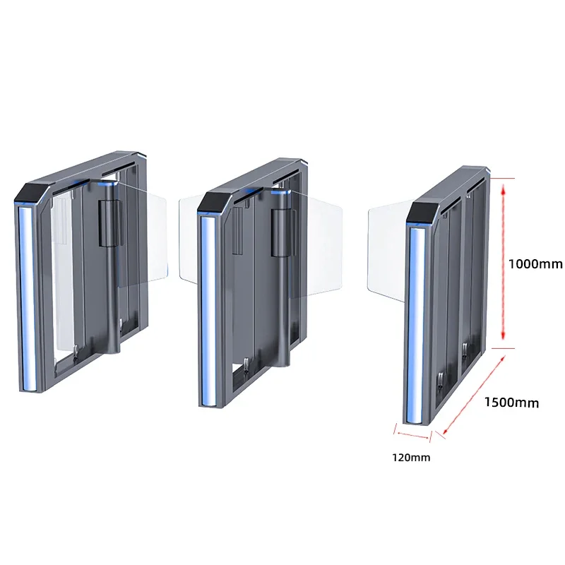 

Pedestrian Access Gates Office Building Visitors Face Recognition Speed Gates Swing Gates