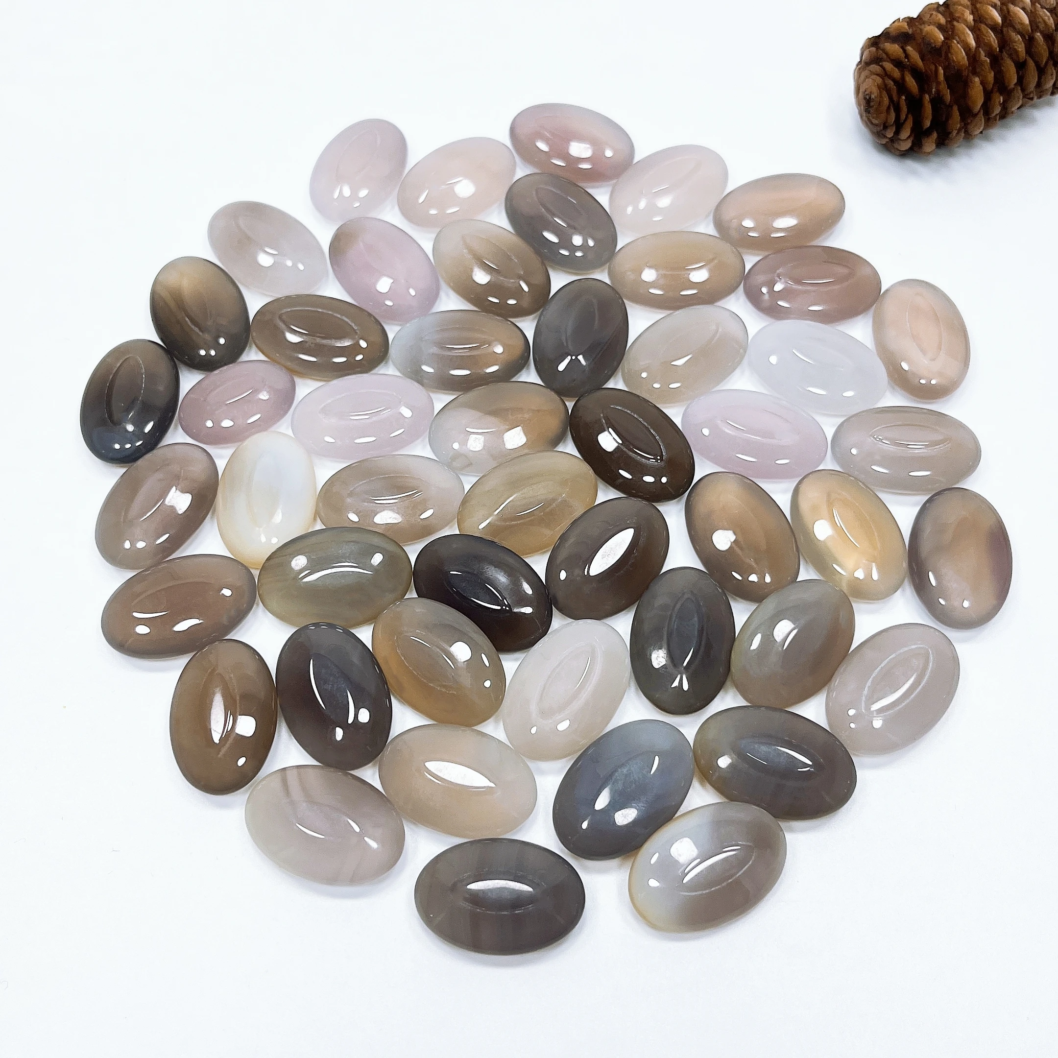 Natural Agate Crystal Pocket Palm Stone Thumb Toy Hot Compress Crafts Healing Health Family message tool Home Decoration Gift