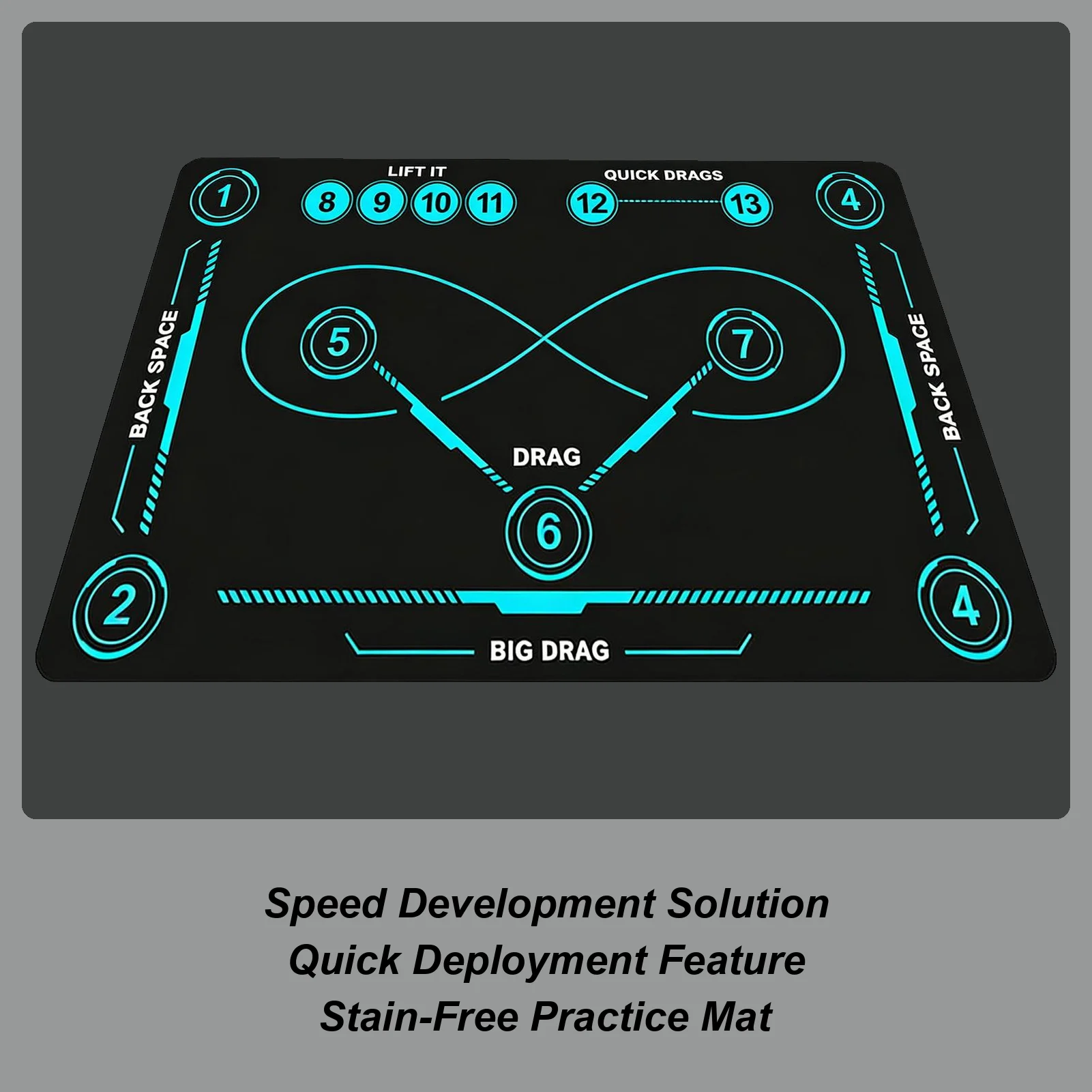 

Football Training Mat Quiet Non-Slip Large Portable Stickhandling Pad Training Equipment For All Ages Soccer Lovers Adults