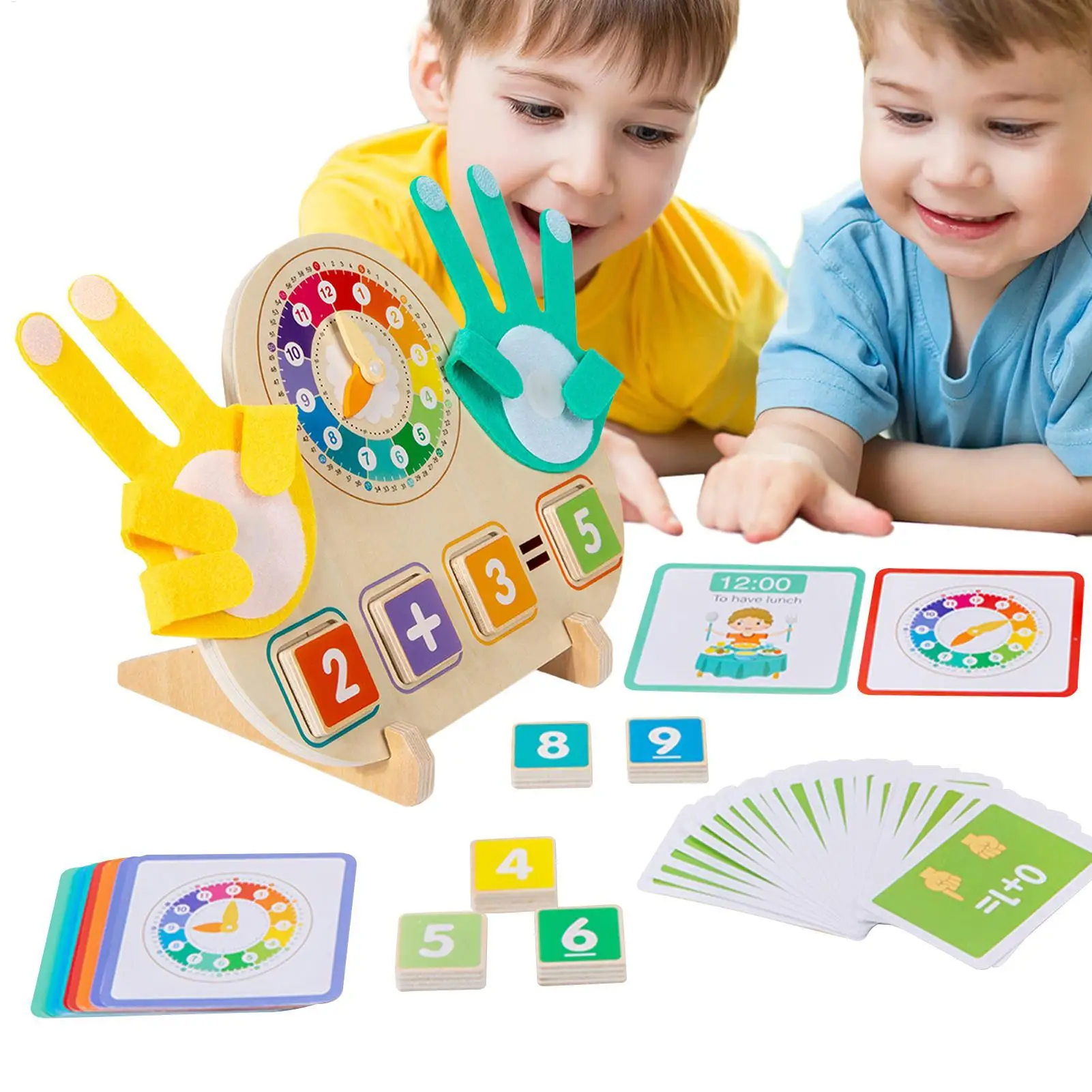 

Preschool Math Learning Toys Addition Subtraction Finger Counting Math Toy Portable Homeschool Supplies Preschool Teaching Tools