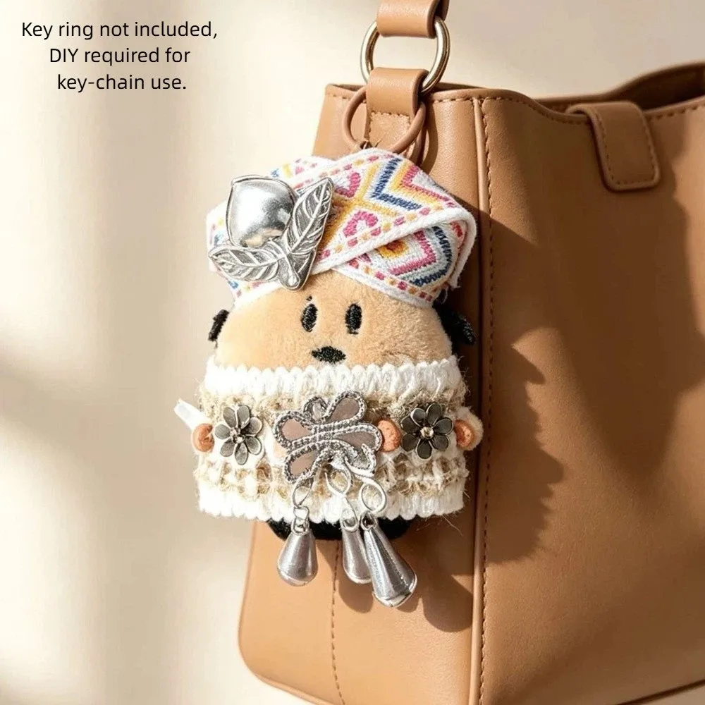 Ethnic Style Plush Potato Keychain Handmade Creative Cartoon Plush Pendant Cartoon Design Plush Plush Backpack Ornament