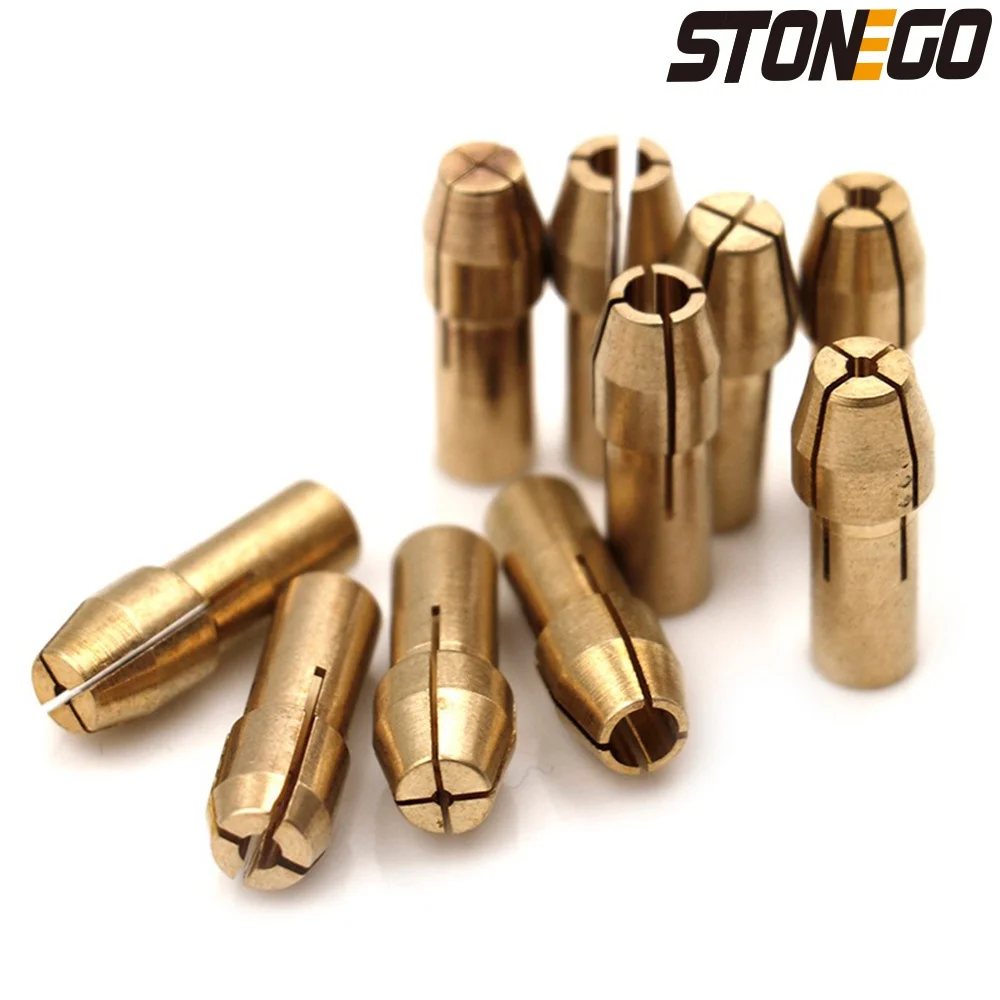 

STONEGO Mini Drill Chucks Adapter 0.5mm-3.2mm Mini Drill Chucks Chuck Adapter Micro Collet Brass for Power Rotary Tool