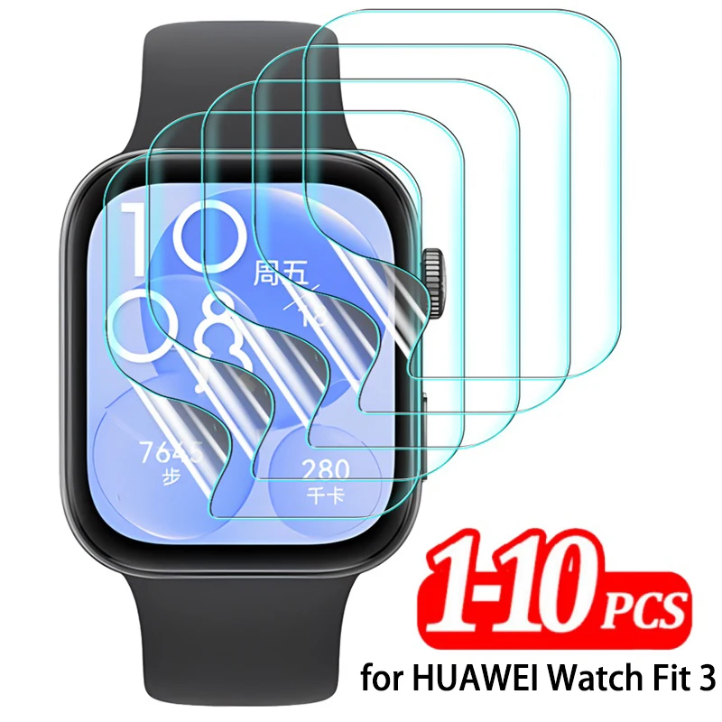 Pellicola idrogel 1-10PCS per Huawei Fit 3 Smartwatch Soft TPU Screen protector pellicole trasparenti HD antigraffio per Huawei Watch Fit3
