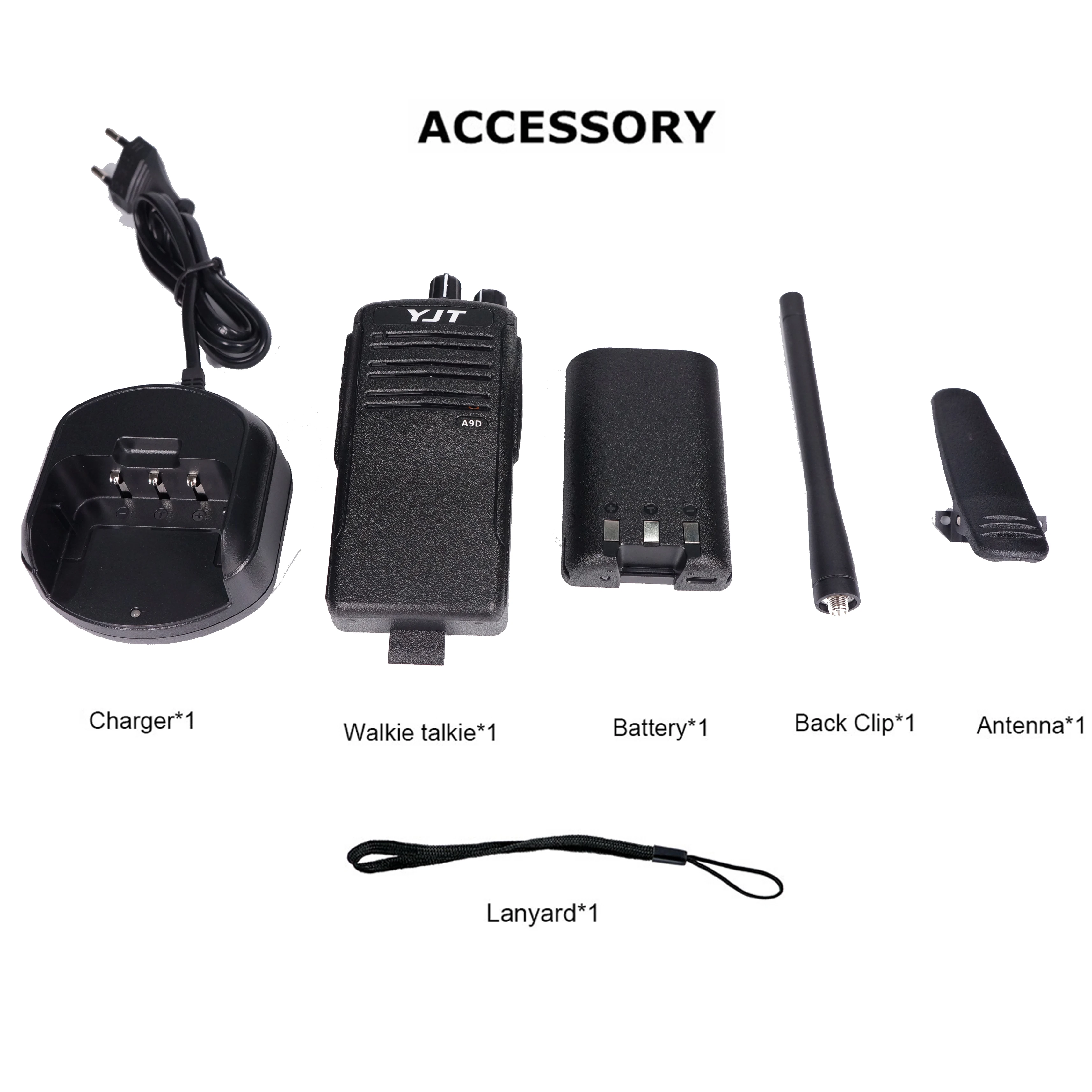 YJT A9D 5W UHF Talkie Walkie Profesional 5km Walkie Talkie Long Range Walkie-Talkies For Security Guard