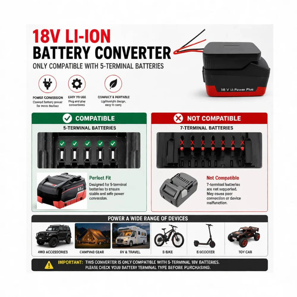External Power Supply Adapter For Metabo 18V Lithium Battery Diy Connector Wiring Mount Base Converter Electric Tool Part