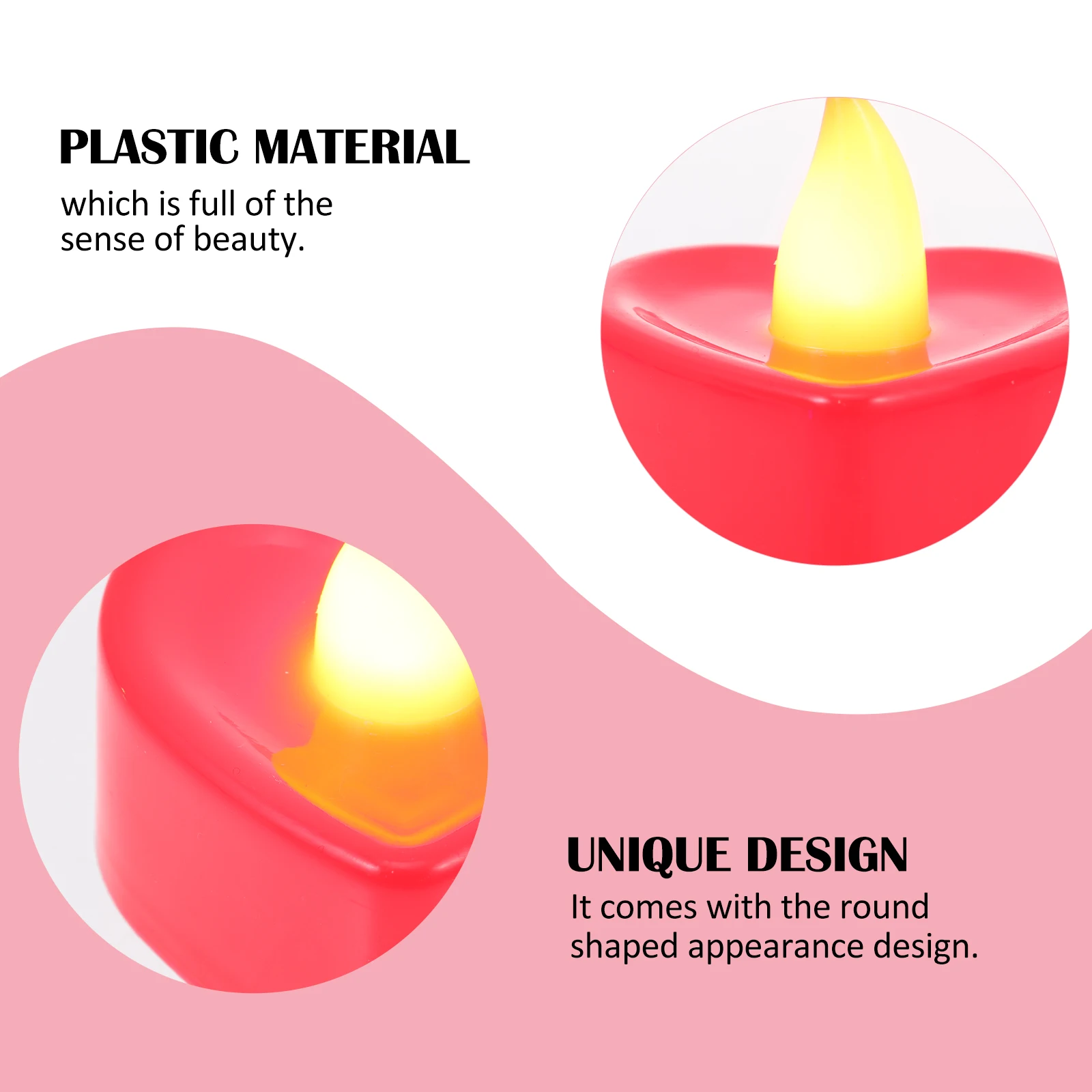 

24 Pcs Love Electronic Small Flameless Candles Shaped Tealight Led
