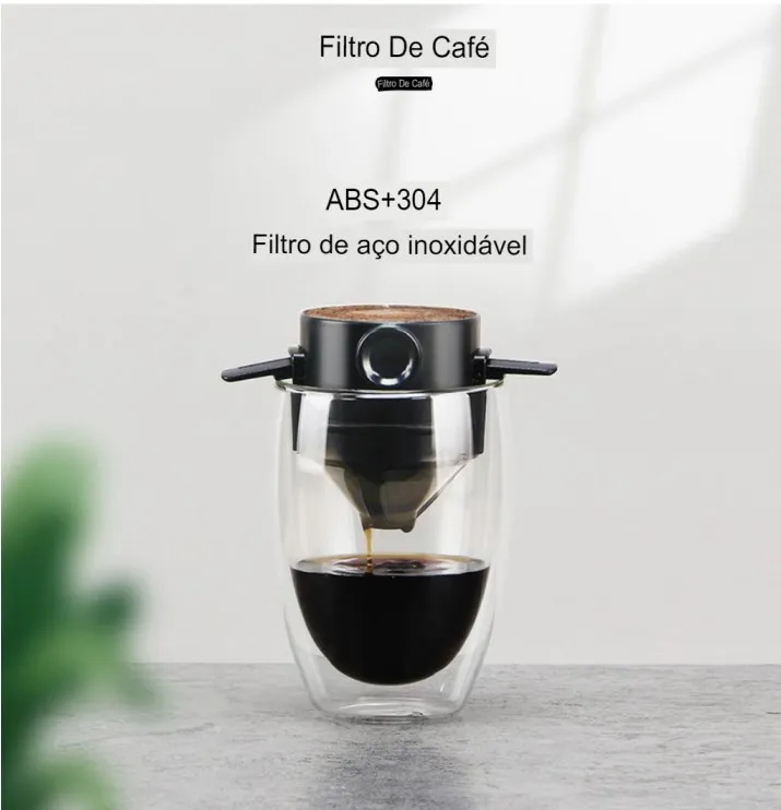 HQ Stainless Coffee Bean Strainer/Filter, Easy to Clean, Good Quality Reusable with Immediate Shipping to All Brazil