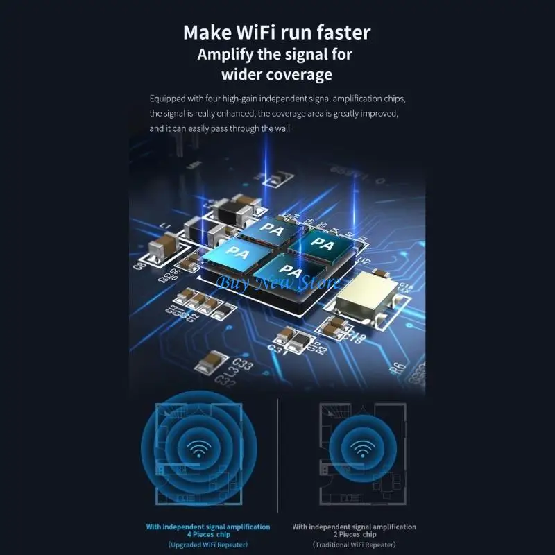 20ce Cải thiện cường độ tín hiệu của bạn với Tín hiệu mở rộng WiFi này tăng tốc độ 1200Mbps