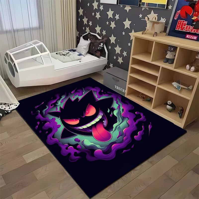 

1PC Gengar Pattern Printed Rug Bedroom Living Room Anime Carpets for Girl Room Floor Mat Home Decor Non-Slip Rug Fast Shipping