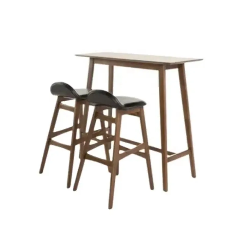 Modern Design Restaurant Furniture Set High Quality Solid Wood Bar Table and Chairs Direct Manufacturer Catering Price