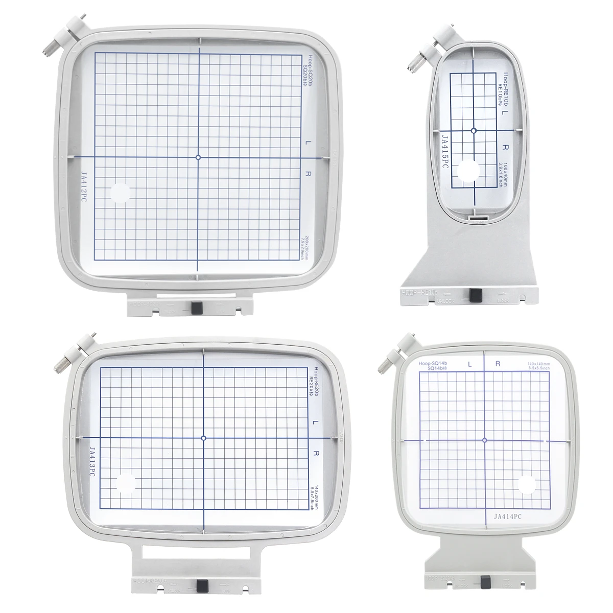 SQ20B RE20B RE10B SQ14B Embroidery Hoops for Janome MC 500E 400E 550E Elna eXpressive 830 Embroidery Machine