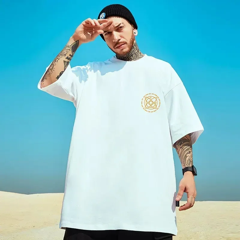 Planet Graphic Printed T-Shirt For Men Hip Hop Casual Oversized T Shirt 2025 Summer Short Sleeve y2k Streetwear Tee Shirt Homme