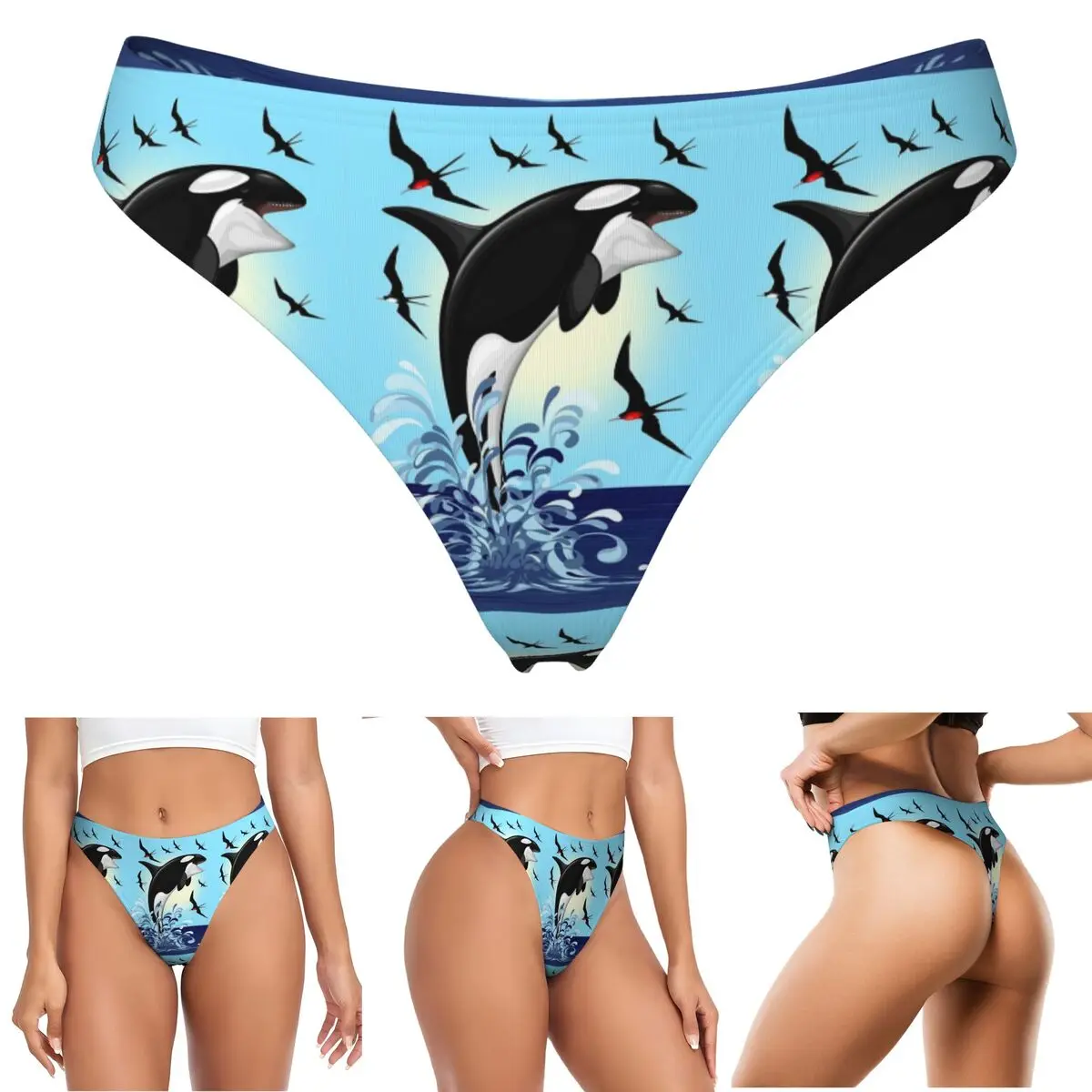 calcinha-g-string-personalizada-com-estampa-de-orca-saltando-do-oceano-respiravel-confortavel-e-elastica-para-mulheres