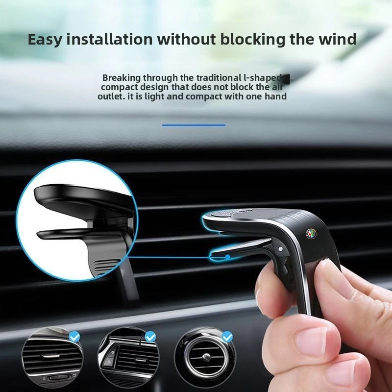 منفذ هواء السيارة حامل هاتف قابل للفصل لألفا روميو 159 147 156 166 جيوليتا جوليا ميتو ستيلفيو بريرا سبايدر #2