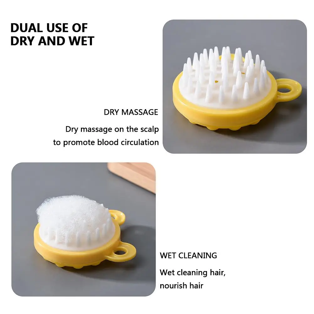 Silicone Shampoo Massage Brush Scalp Massage Hair Bath Tool Salon Comb Shower Washing Brush Hairdressing O3l4